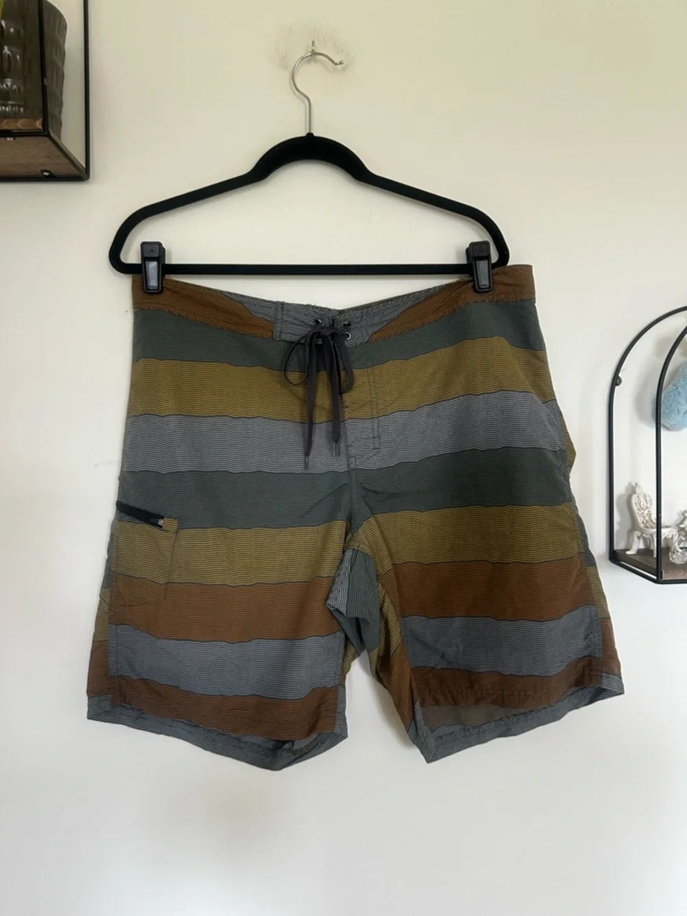 Toad&Co‎ Men’s Swim Trunks Striped Earth Tones Size 36